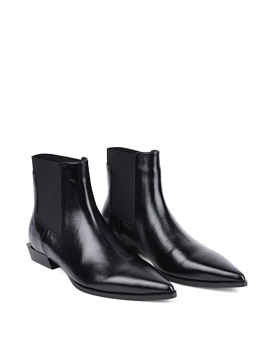 Женские ботинки MIRATON кожаные черные - фото 3 - Miraton