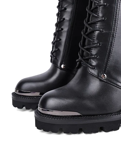 Жіночі черевики Attizzare шкіряні чорні - фото 5 - Miraton