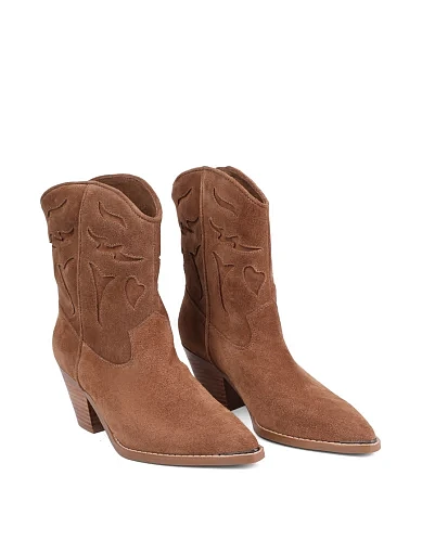 Жіночі черевики MIRATON велюрові коричневі - фото 3 - Miraton