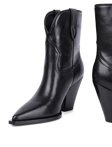 Жіночі черевики MIRATON шкіряні чорні(2361-509-1) - фото 2 - Miraton