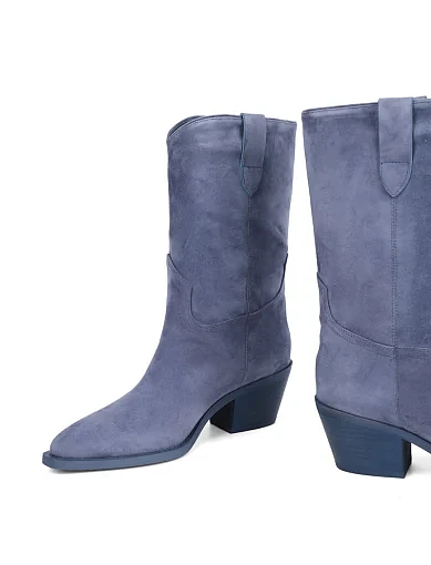 Жіночі черевики MIRATON велюрові сині - фото 2 - Miraton