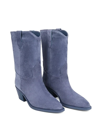 Жіночі черевики MIRATON велюрові сині - фото 3 - Miraton