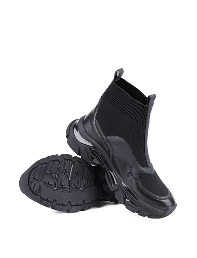 Жіночі черевики Attizzare шкіряні чорні - фото 2 - Miraton