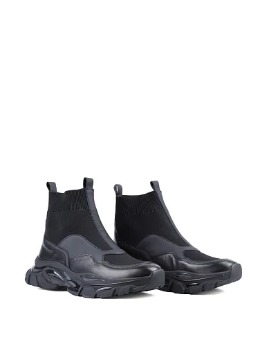 Жіночі черевики Attizzare шкіряні чорні - фото 3 - Miraton