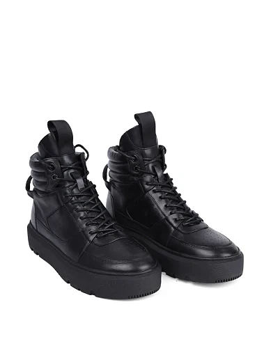 Женские ботинки MIRATON кожаные черные - фото 2 - Miraton