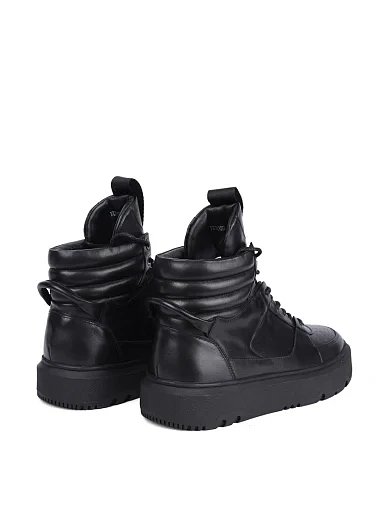 Женские ботинки MIRATON кожаные черные - фото 3 - Miraton