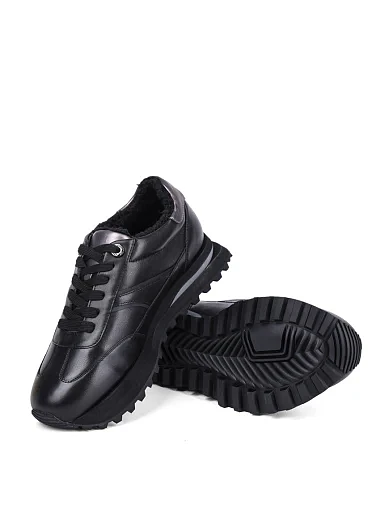 Жіночі кросівки Attizzare шкіряні чорні - фото 2 - Miraton