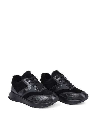 Жіночі кросівки Attizzare шкіряні чорні - фото 3 - Miraton