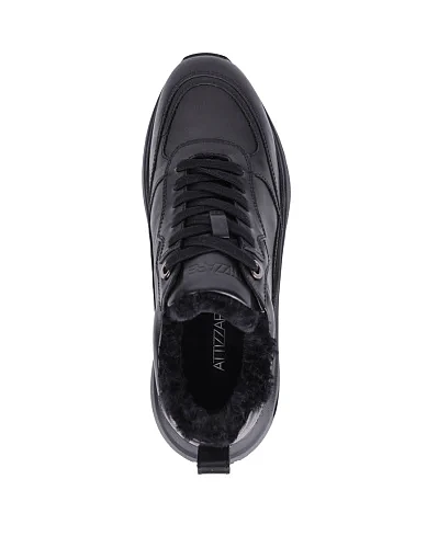 Жіночі кросівки Attizzare шкіряні чорні - фото 5 - Miraton
