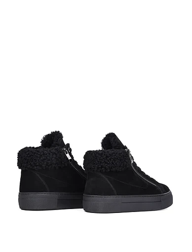 Жіночі черевики Attizzare велюрові чорні - фото 4 - Miraton