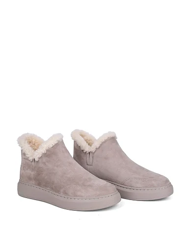 Жіночі черевики Attizzare велюрові бежеві - фото 3 - Miraton