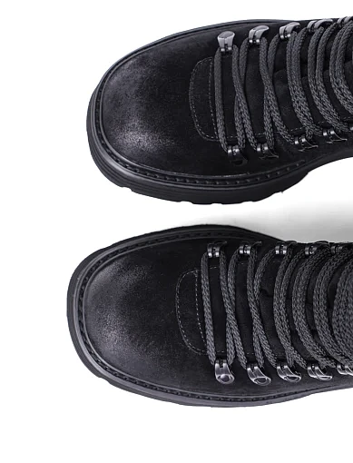 Жіночі черевики MIRATON велюрові чорні - фото 5 - Miraton