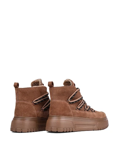 Жіночі черевики Attizzare велюрові коричневі - фото 4 - Miraton