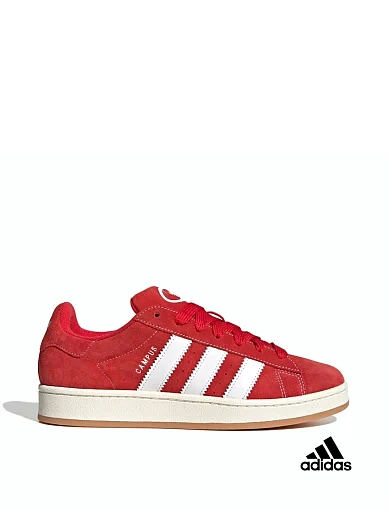 Жіночі кеди Adidas Campus замшеві червоні фото 1