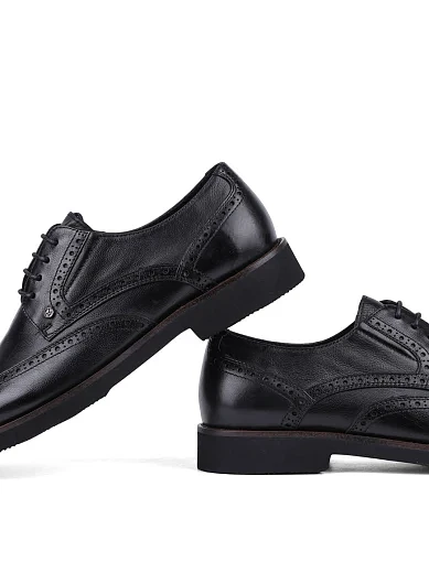 Мужские туфли Miguel Miratez кожаные черные - фото 2 - Miraton