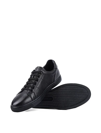 Чоловічі кеди MIRATON шкіряні чорні (8821A-03-D05 SS25) - фото 2 - Miraton