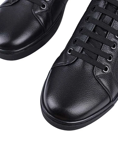 Чоловічі кеди MIRATON шкіряні чорні (8821A-03-D05 SS25) - фото 5 - Miraton