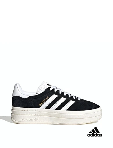 Жіночі кеди Adidas Gazelle Bold замшеві чорні фото 1