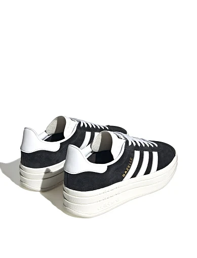 Жіночі кеди Adidas Gazelle Bold замшеві чорні - фото 4 - Miraton