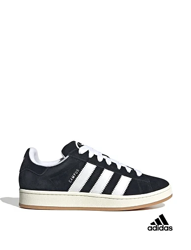 Жіночі кеди Adidas Campus замшеві чорні фото 1