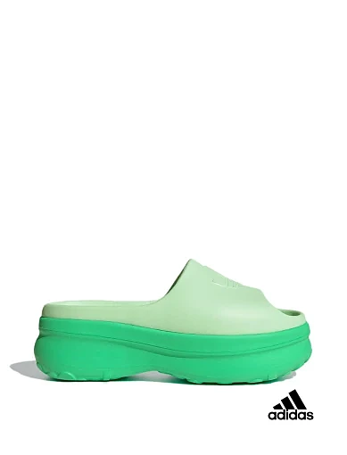 Жіночі шльопанці Adidas Adifom Stan Slide гумові зелені фото 1