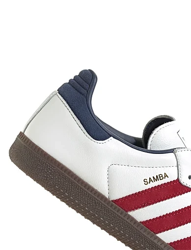 Чоловічі кеди Adidas Samba шкіряні білі (IH4881) - фото 7 - Miraton