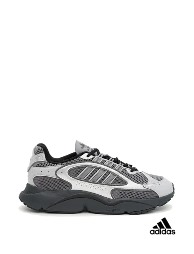 Мужские кроссовки Adidas OZMILLEN из экокожи серые фото 1
