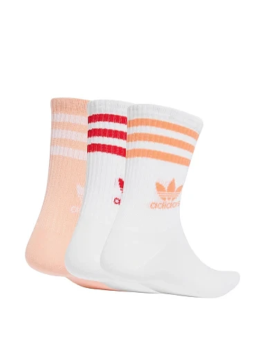 Высокие носки Adidas тканевые белые - фото 2 - Miraton