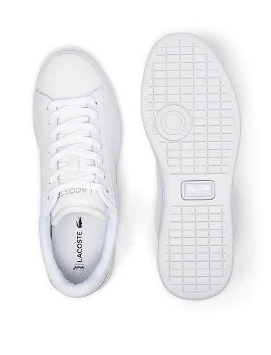 Жіночі кеди Lacoste шкіряні білі - фото 4 - Miraton