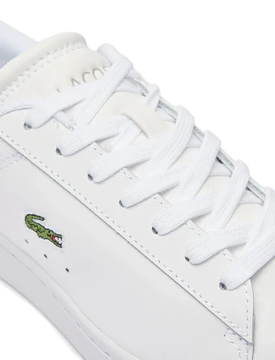 Жіночі кеди Lacoste шкіряні білі - фото 6 - Miraton