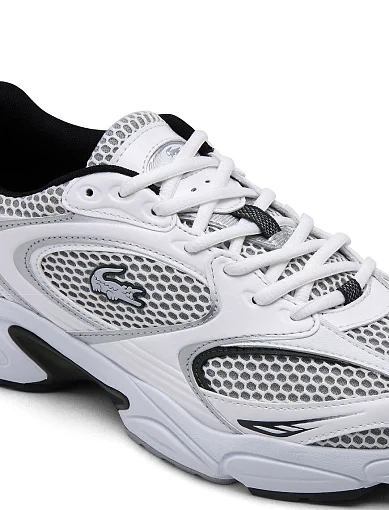 Жіночі кросівки Lacoste велюрові білі - фото 6 - Miraton