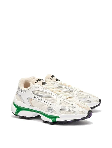 Женские кроссовки Lacoste L003 2K24 Sneakers кожаные белые - фото 2 - Miraton