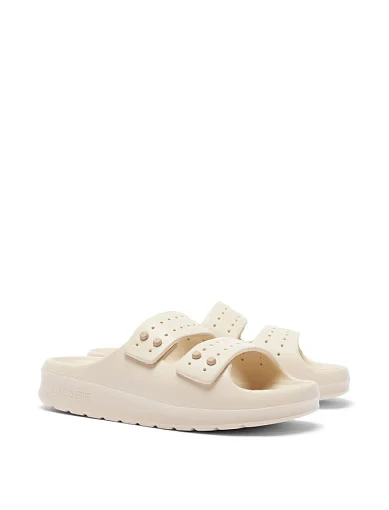 Жіночі шльопанці Lacoste гумові білі - фото 2 - Miraton