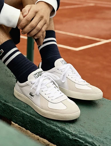 Чоловічі кеди Lacoste шкіряні білі (49SMA006365T) - фото 6 - Miraton