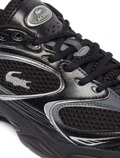 Чоловічі кросівки Lacoste велюрові чорні (49SMA002002H) - фото 6 - Miraton