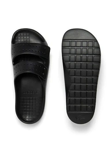 Чоловічі шльопанці Lacoste гумові чорні (47CMA001202H) - фото 4 - Miraton