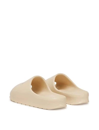 Мужские шлепанцы Lacoste резиновые бежевые - фото 3 - Miraton