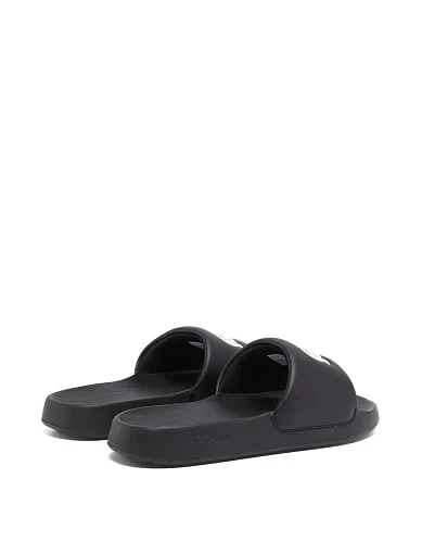 Мужские шлепанцы Lacoste резиновые черные - фото 2 - Miraton