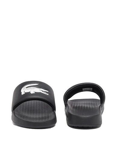 Мужские шлепанцы Lacoste резиновые черные - фото 3 - Miraton