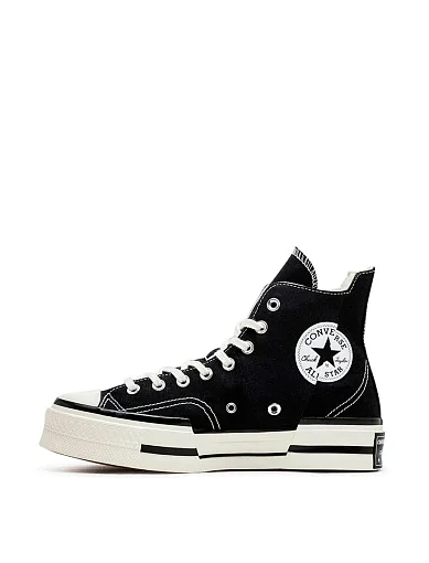 Жіночі кеди Converse CHUCK 70 PLUS CANVAS тканинні чорні - фото 2 - Miraton