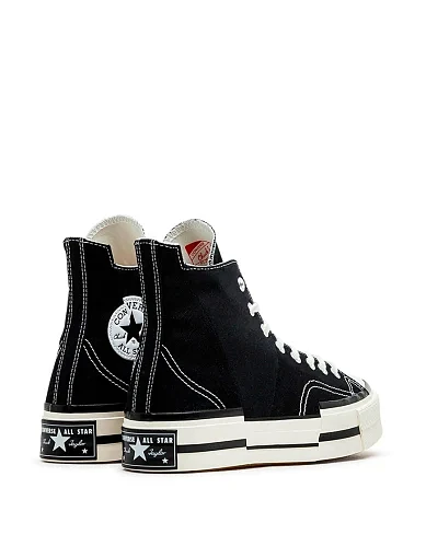 Жіночі кеди Converse CHUCK 70 PLUS CANVAS тканинні чорні - фото 4 - Miraton