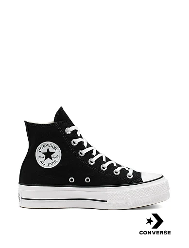 Жіночі кеди Converse Chuck Taylor All Star Platform High Top тканинні чорні фото 1