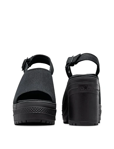 Жіночі туфлі Converse Chuck 70 Deluxe Sandal Heels тканинні чорні - фото 5 - Miraton
