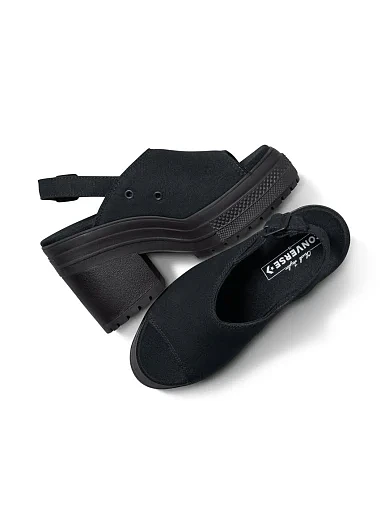 Жіночі туфлі Converse Chuck 70 Deluxe Sandal Heels тканинні чорні - фото 6 - Miraton