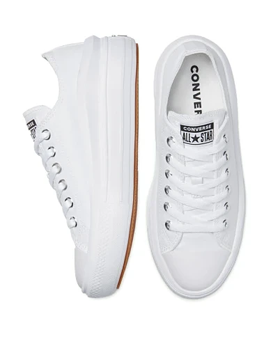 Жіночі кеди Converse тканинні білі - фото 6 - Miraton