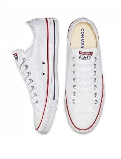 Жіночі кеди Converse Chuck Taylor All Star тканинні білі - фото 4 - Miraton