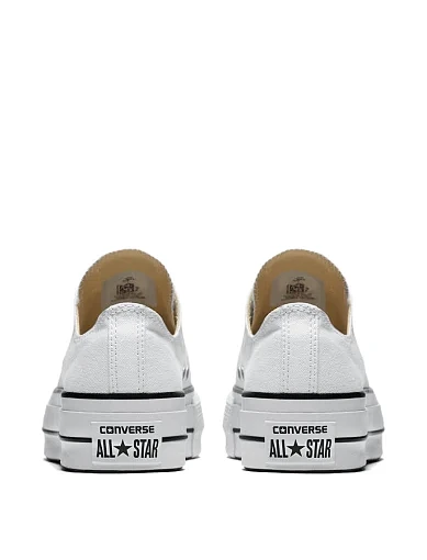 Жіночі кеди Converse Chuck Taylor All Star Lift Platform тканинні білі - фото 5 - Miraton