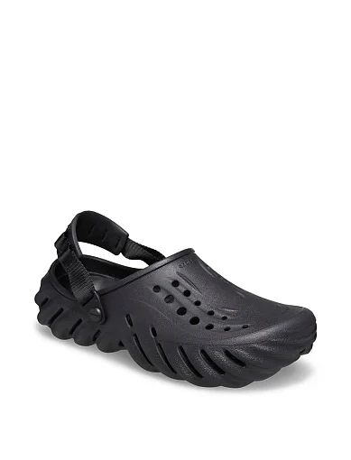 Мужские кроксы Crocs резиновые черные - фото 3 - Miraton