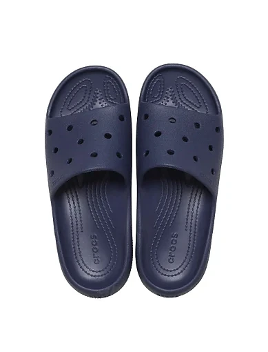 Чоловічі шльопанці Crocs гумові сині (209401-410) - фото 5 - Miraton