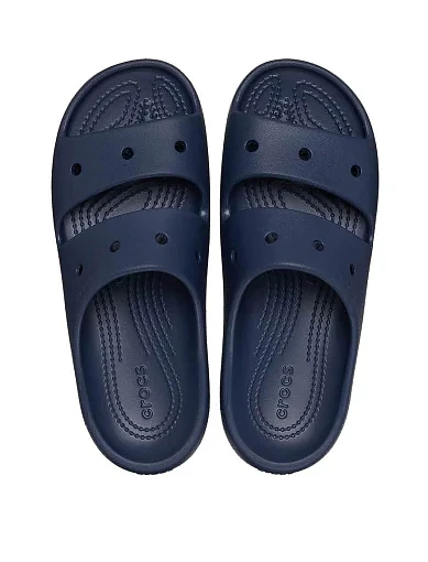 Чоловічі шльопанці Crocs гумові сині (209403-410) - фото 3 - Miraton